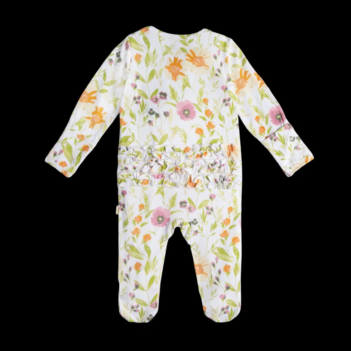 Bamboo Viscose Ruffle 2-Way Zip Footie
