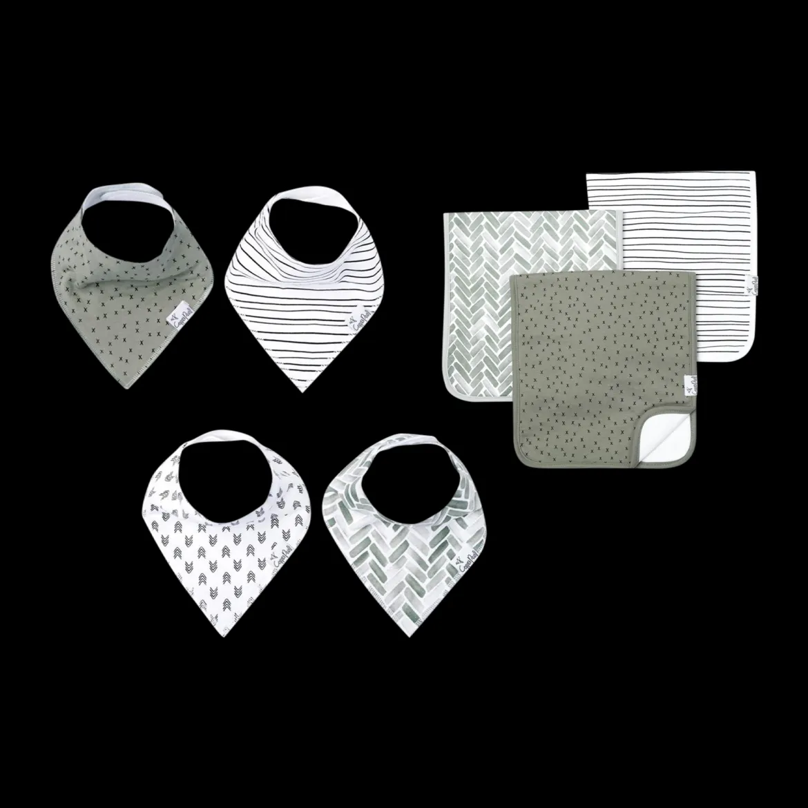 Bandana Bib and Burp Cloth Bundle