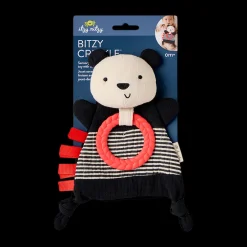 Bitzy Crinkle Sensory Crinkle Toy with Teether