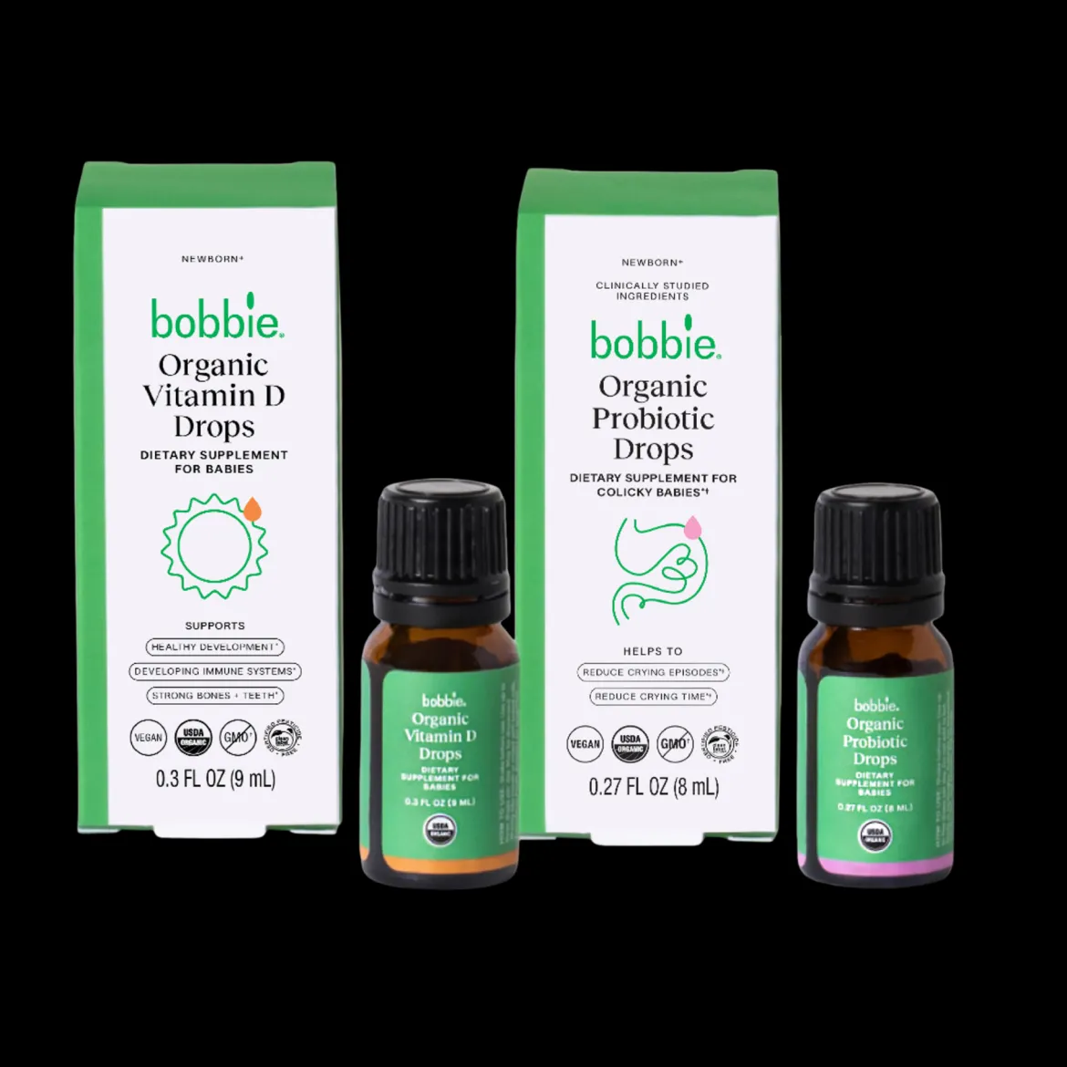 Boosties Bundle - Organic Vitamin D and Probiotic Drops