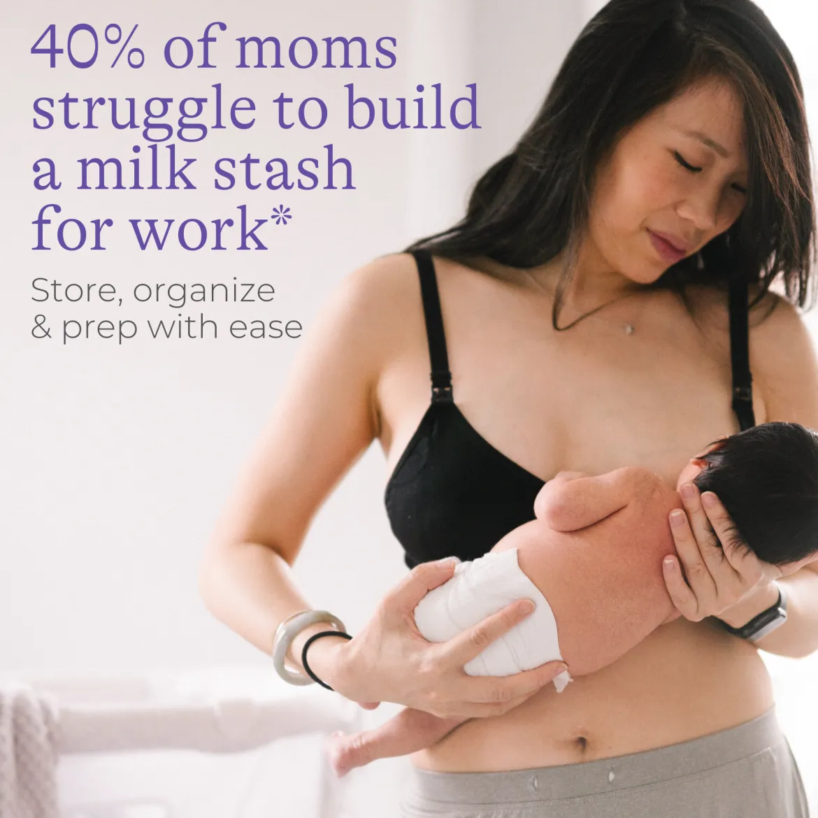 Breastmilk Storage Container with Quick-Freeze Tray