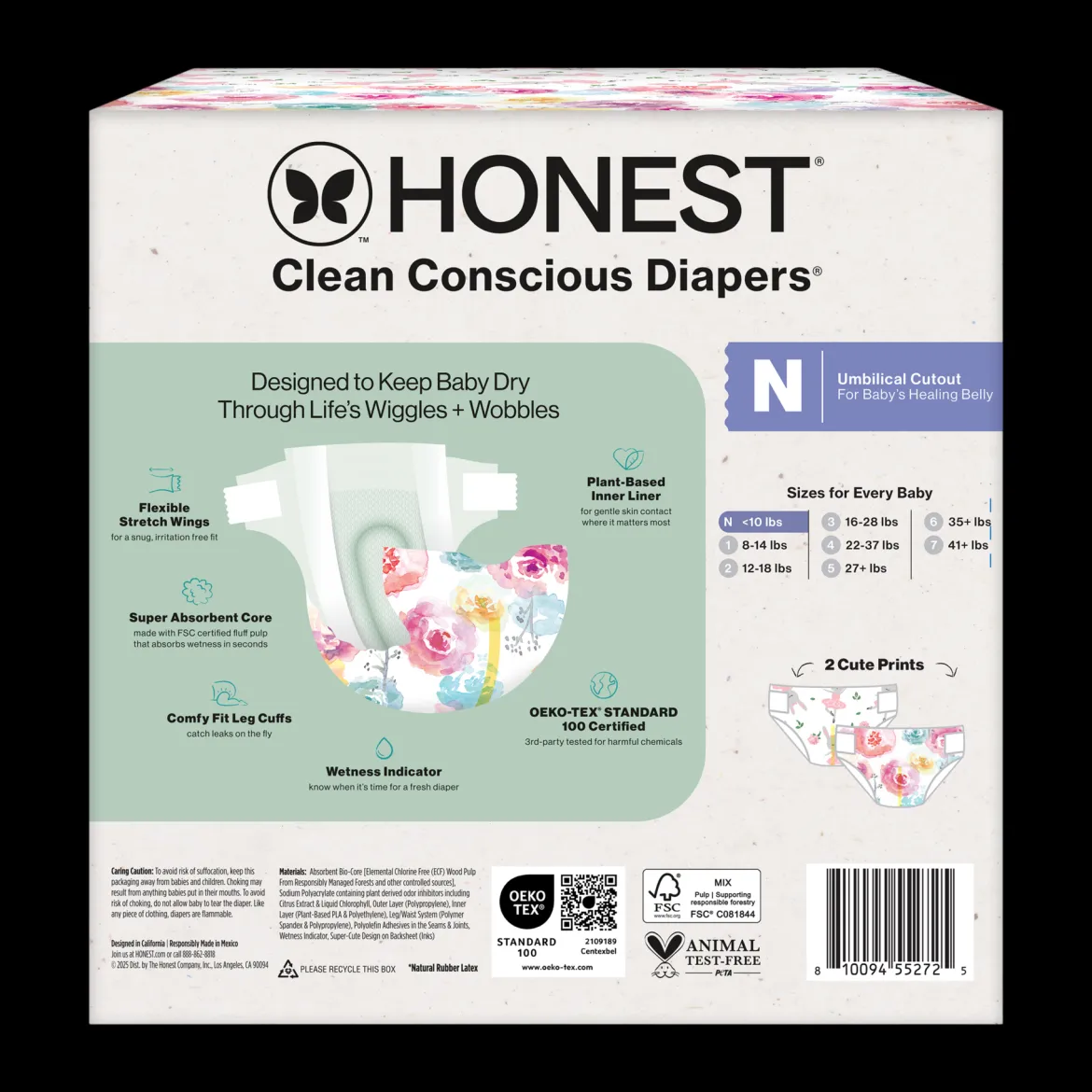 Clean Conscious Disposable Diapers Newborn-Size 2