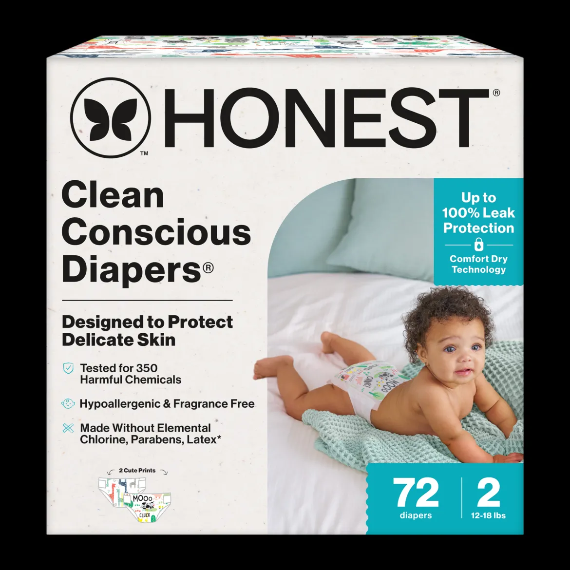 Clean Conscious Disposable Diapers Newborn-Size 2