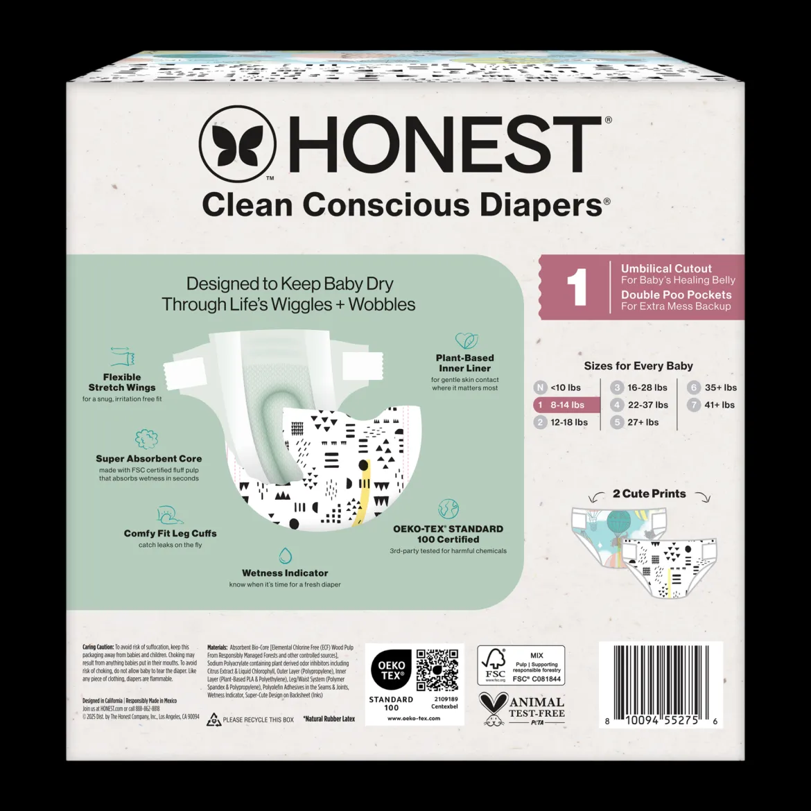 Clean Conscious Disposable Diapers Newborn-Size 2