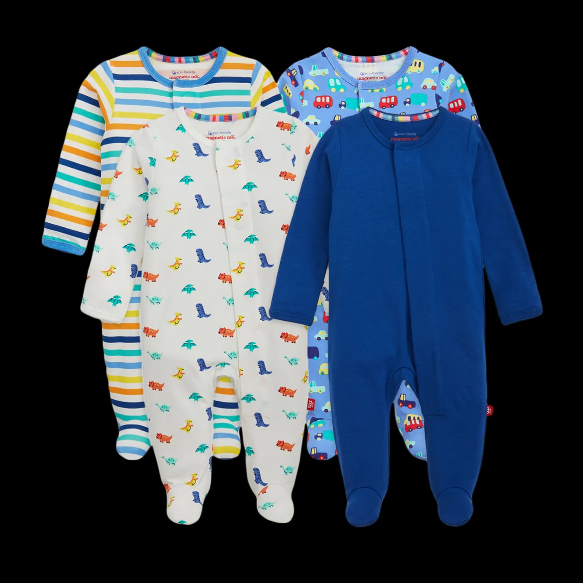 Cloudstretch Magnetic 4-Pack Footie
