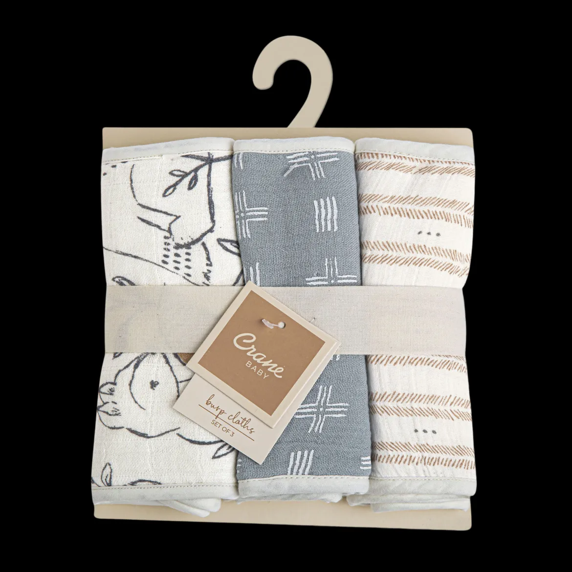 Cotton Muslin and Terry Burp Cloth Set (3 Pack)