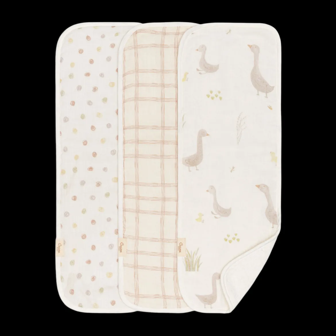 Cotton Muslin and Terry Burp Cloth Set (3 Pack)