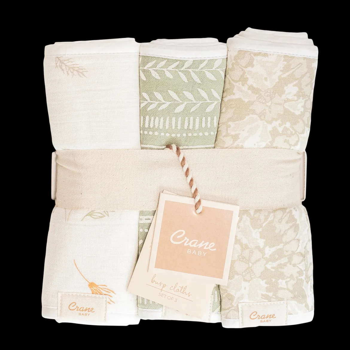 Cotton Muslin and Terry Burp Cloth Set (3 Pack)