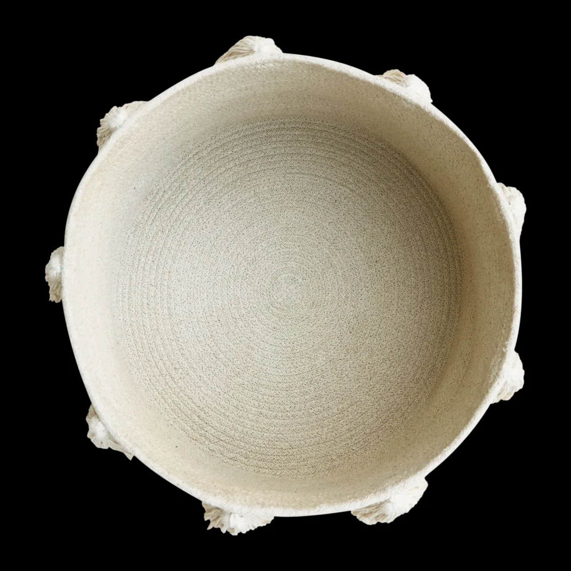 Cotton Tassel Basket