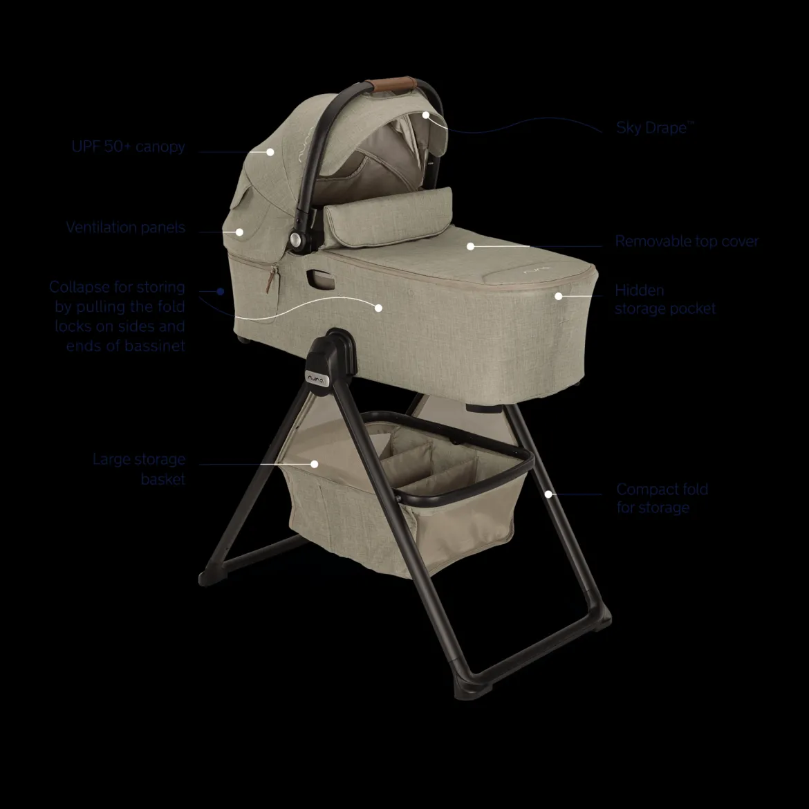 DEMI Series Bassinet + Stand