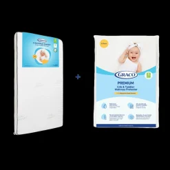 Dual Comfort 6-Inch Crib & Toddler Mattress + Premium Waterproof Mattress Protector