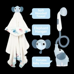 Elephant Baby Shower Bath Toy Set