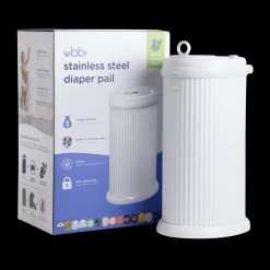 Fluted Stainless Steel Diaper Pail