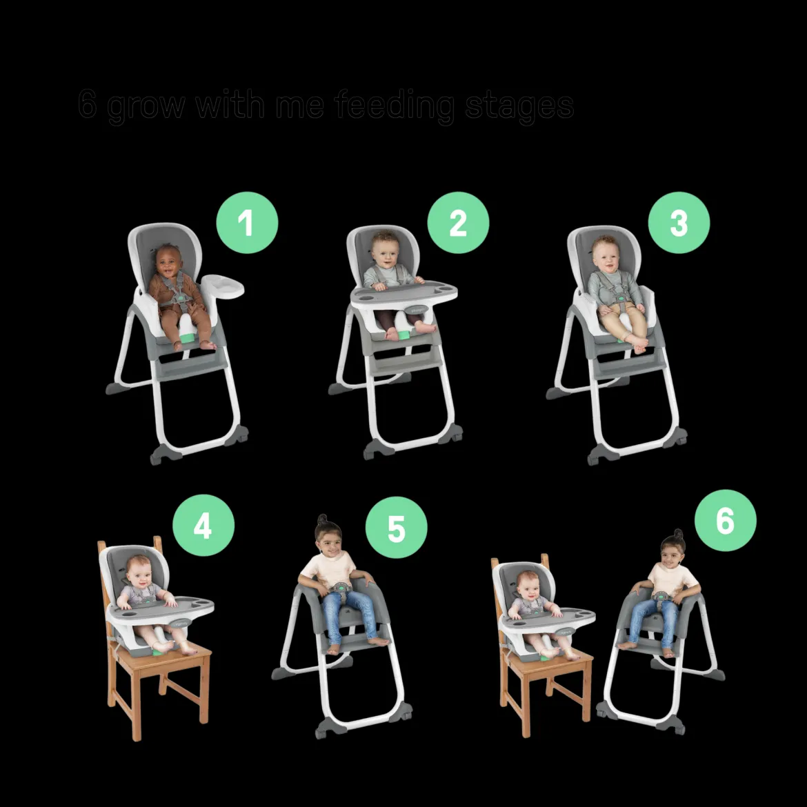 Full Course SmartClean 6-in-1 Baby to Toddler High Chair