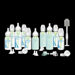 Glass and BPA-Free Plastic Baby Bottle Starter Gift Bundle