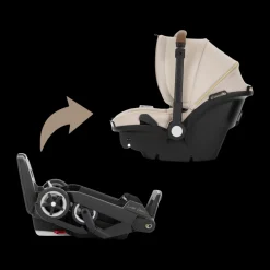 Gold Shyft DualRide Infant Car Seat Stroller Combo w Carryall Storage & Extended Canopy
