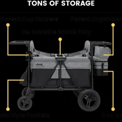 Jeep Wrangler Deluxe 4 Seater Stroller Wagon