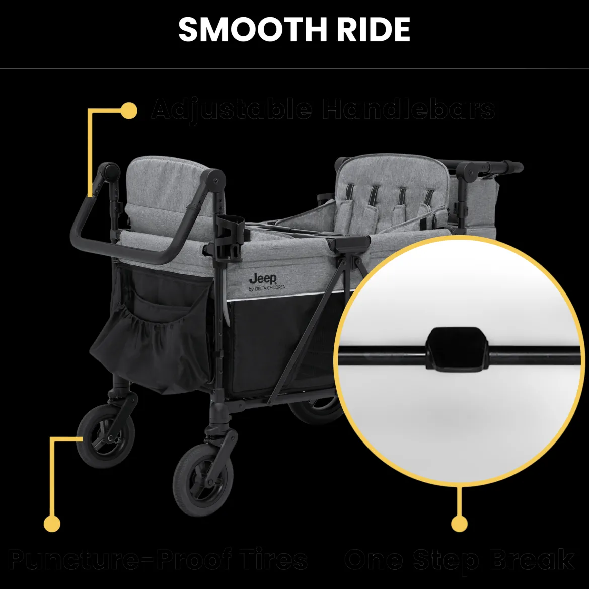 Jeep Wrangler Deluxe 4 Seater Stroller Wagon