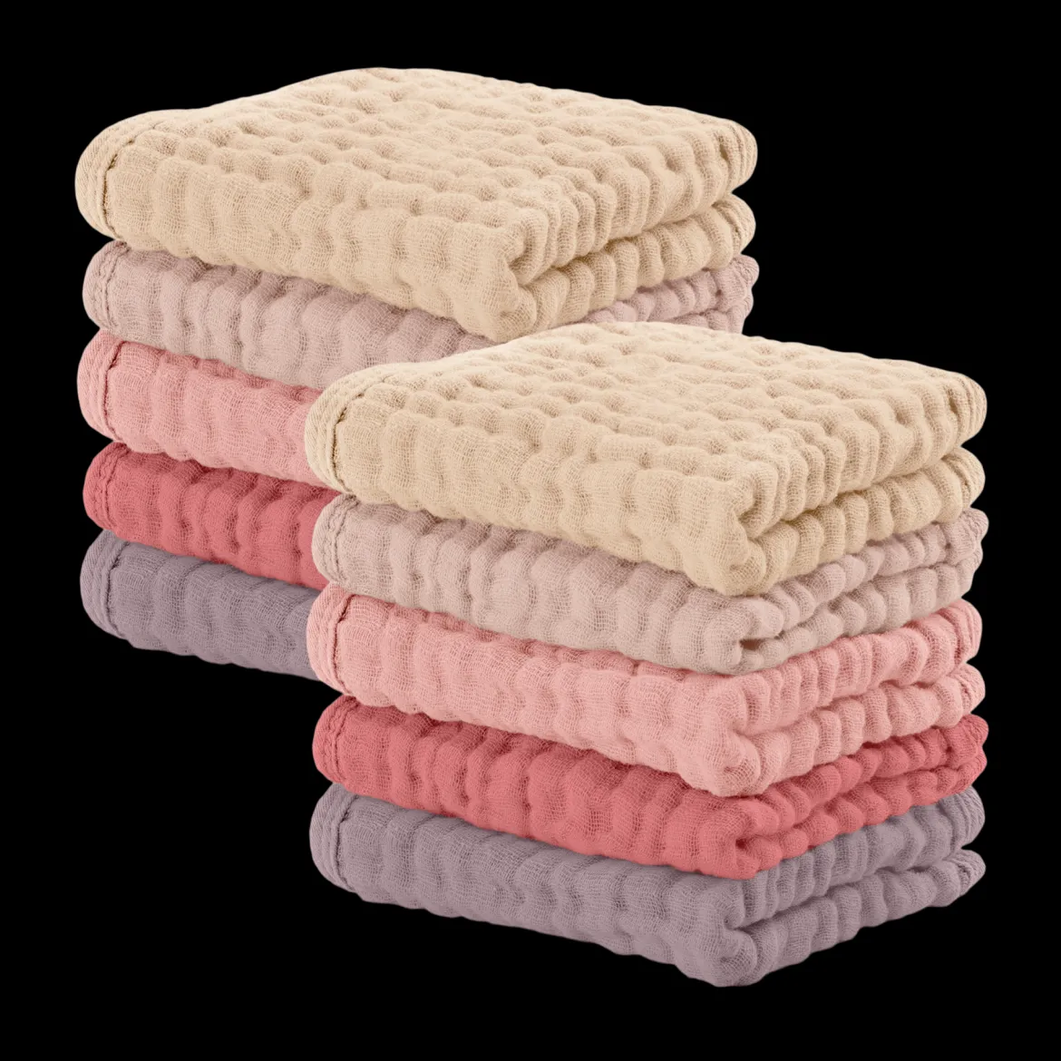 6-Layer Muslin Baby Washcloths (10 Pack)