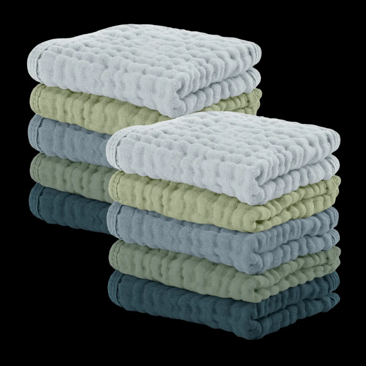 6-Layer Muslin Baby Washcloths (10 Pack)