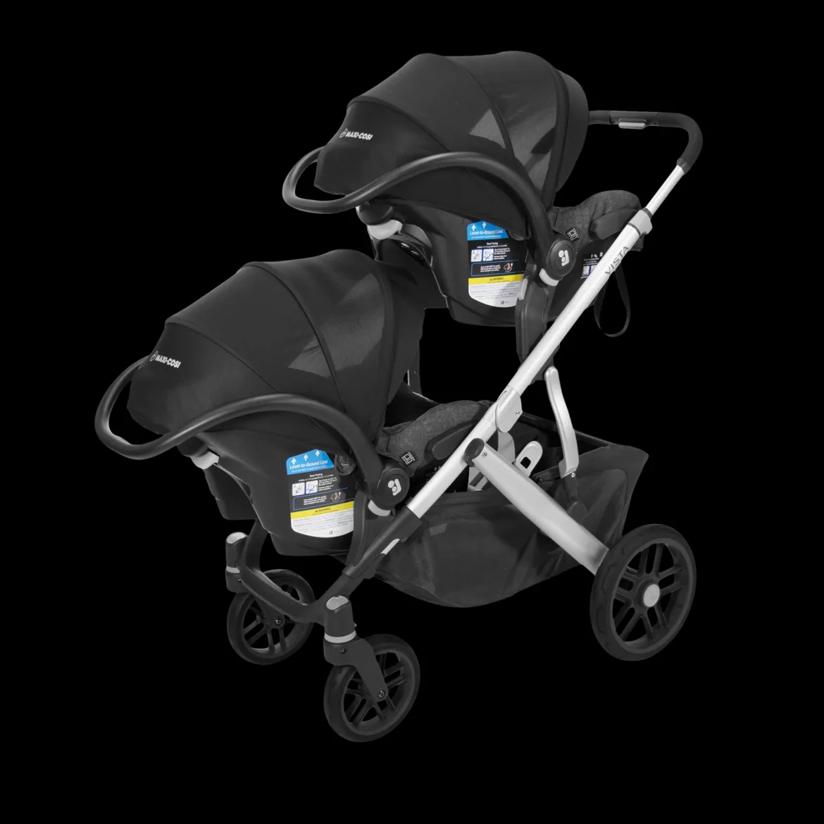 Lower Car Seat Adapters for VISTA and VISTA V2, Vista V3 (Maxi-Cosi, Nuna, Cybex, and BeSafe)
