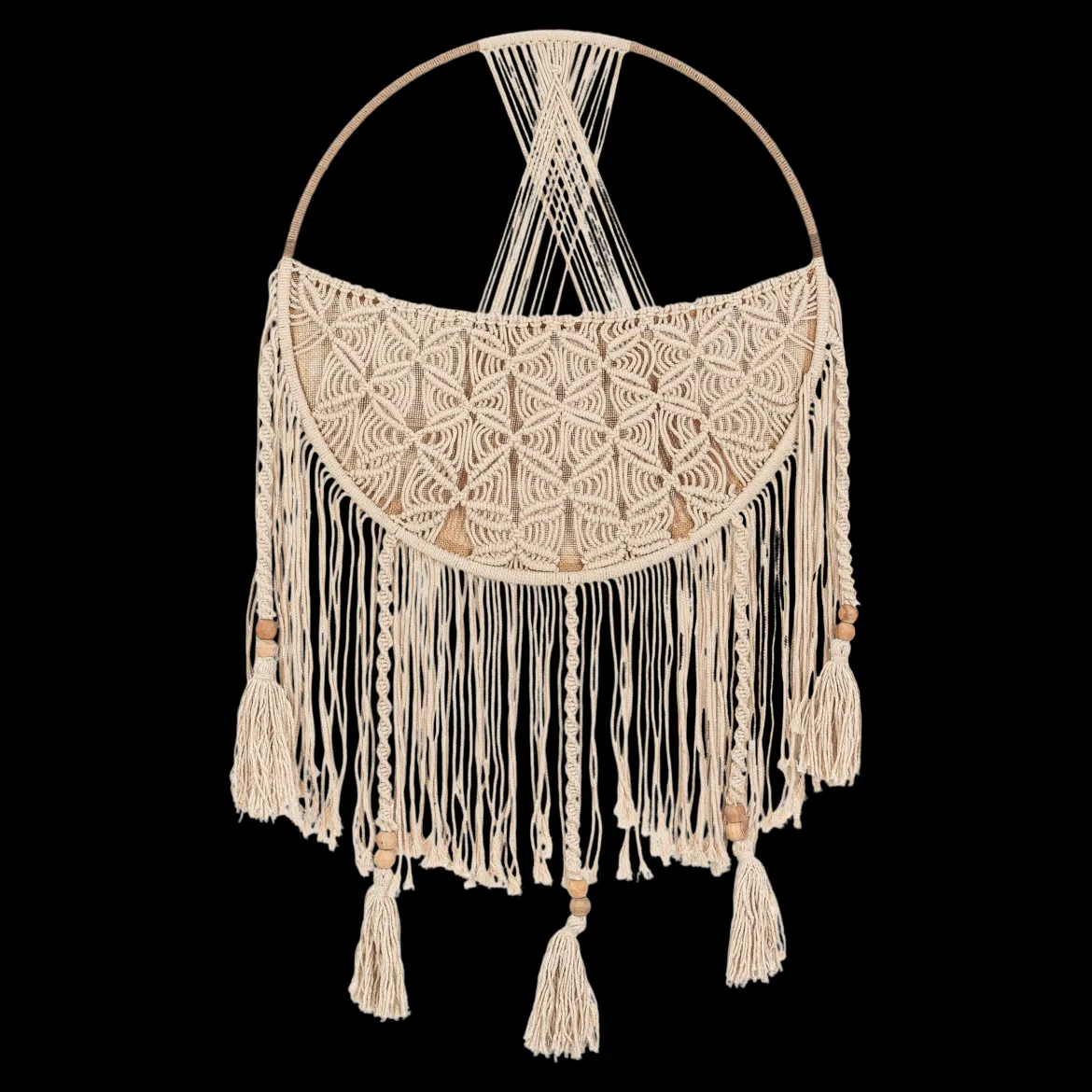 Macrame Toy Storage Basket with Tassels