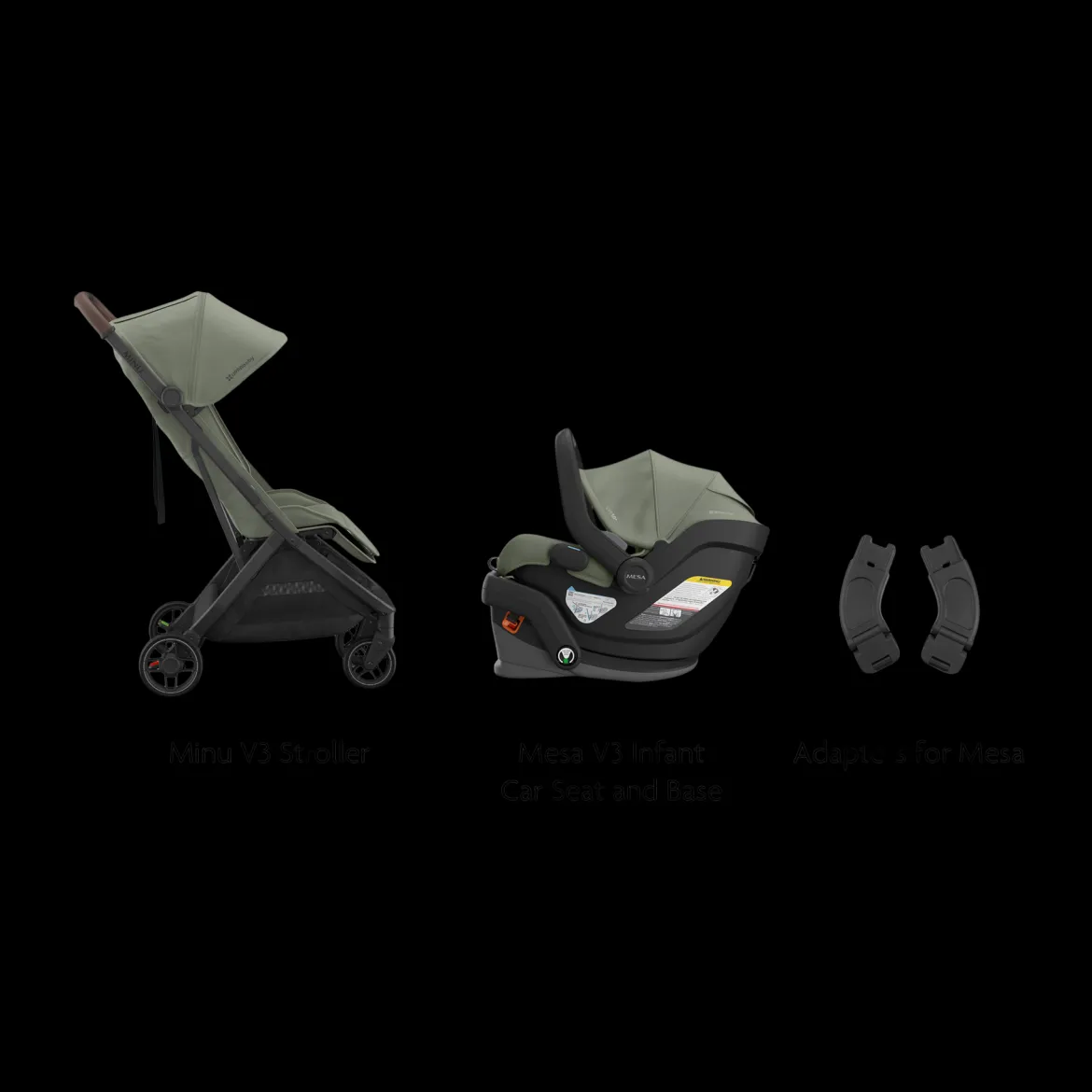 Minu V3 Stroller, Mesa V3 & Car Seat Adapters