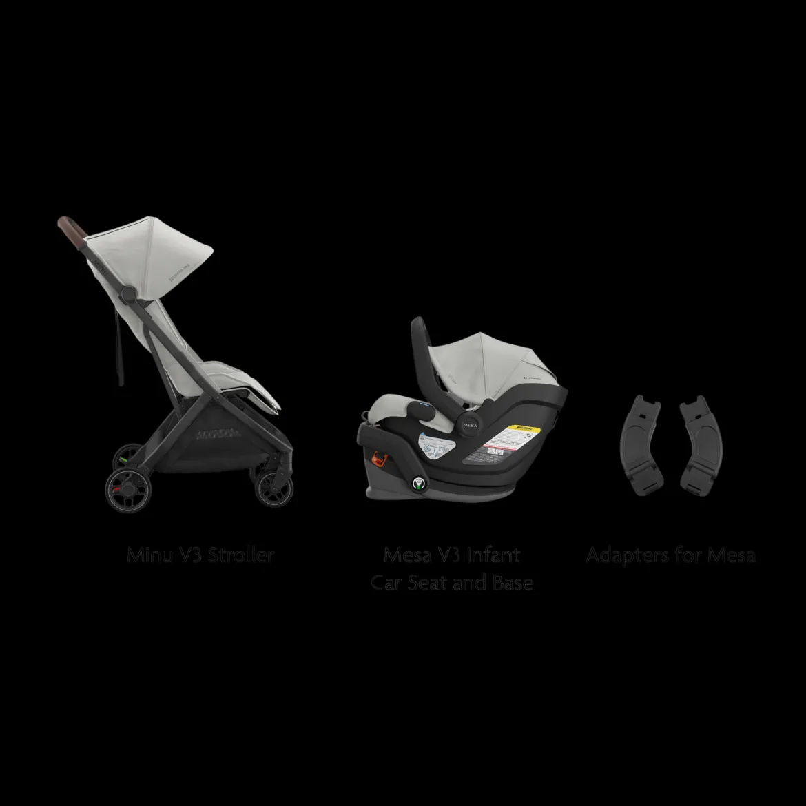 Minu V3 Stroller, Mesa V3 & Car Seat Adapters