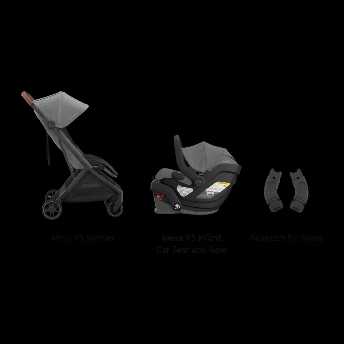 Minu V3 Stroller, Mesa V3 & Car Seat Adapters