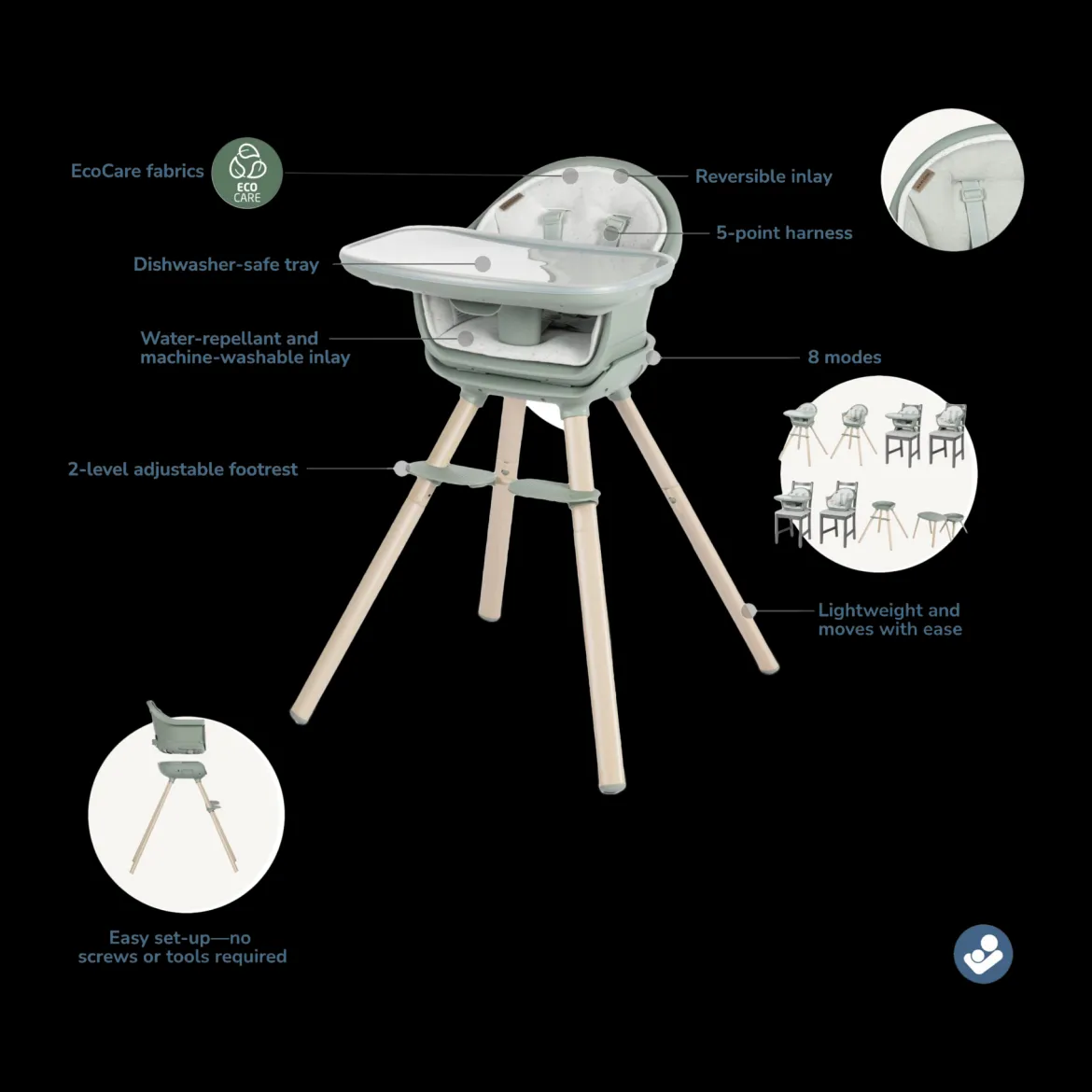 Moa 8-in-1 High Chair