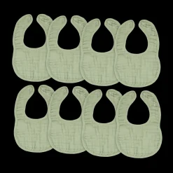 Muslin Bibs with Adjustable Snaps (8 Pack)