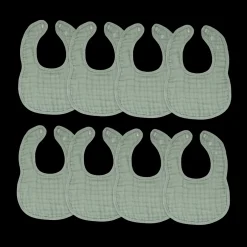 Muslin Bibs with Adjustable Snaps (8 Pack)