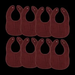 Muslin Bibs with Adjustable Snaps (8 Pack)