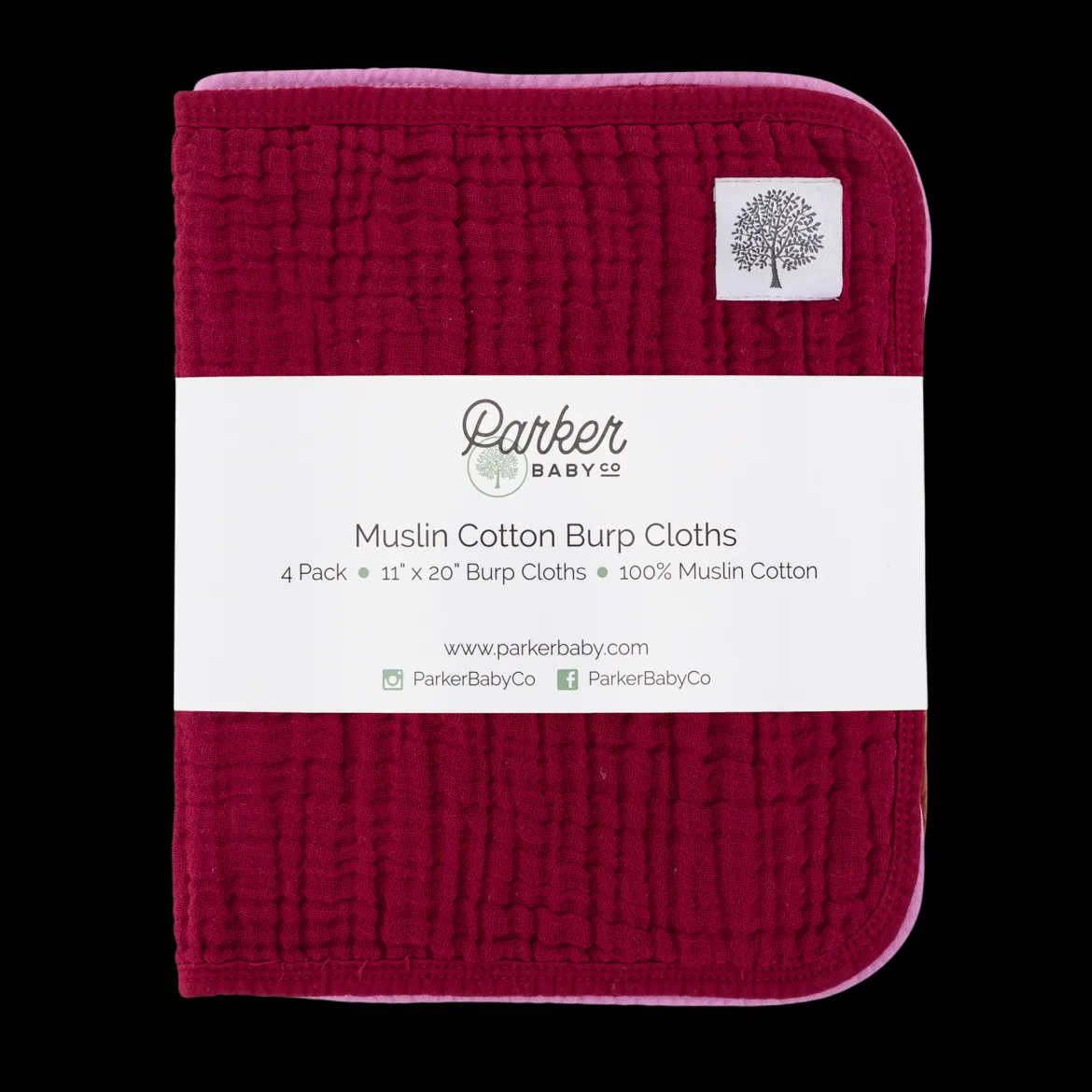 Muslin Cotton Burp Cloths (4-Pack)