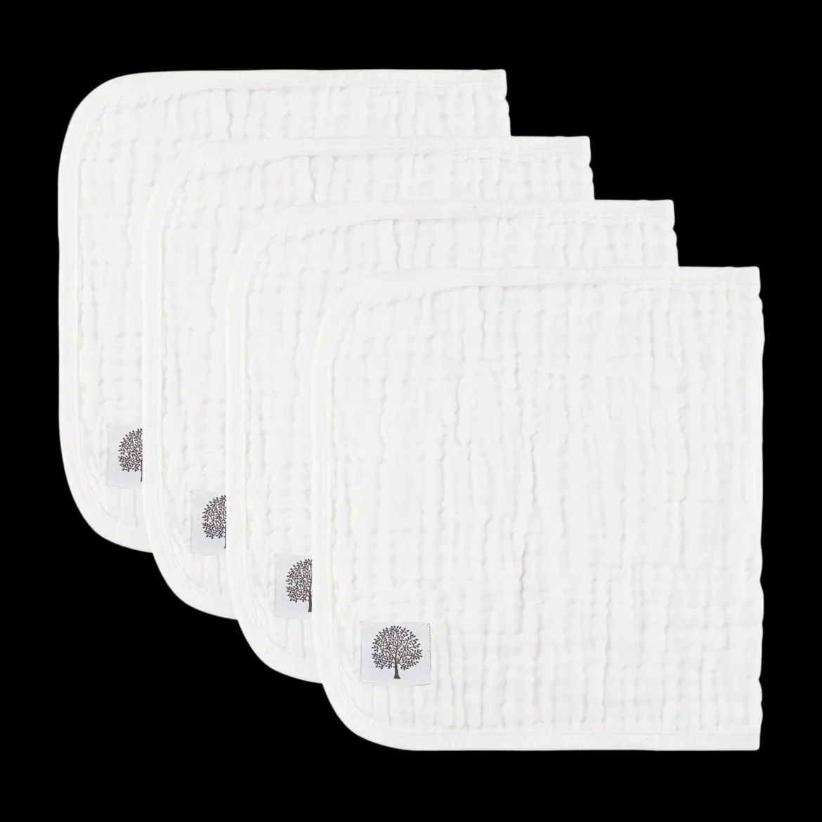 Muslin Cotton Burp Cloths (4-Pack)
