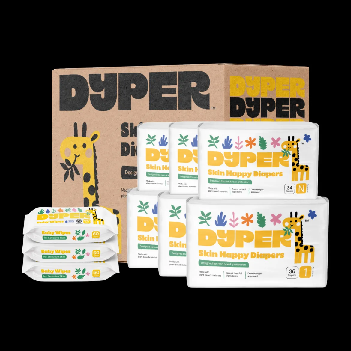 Newborn Diapers and Wipes Starter Bundle