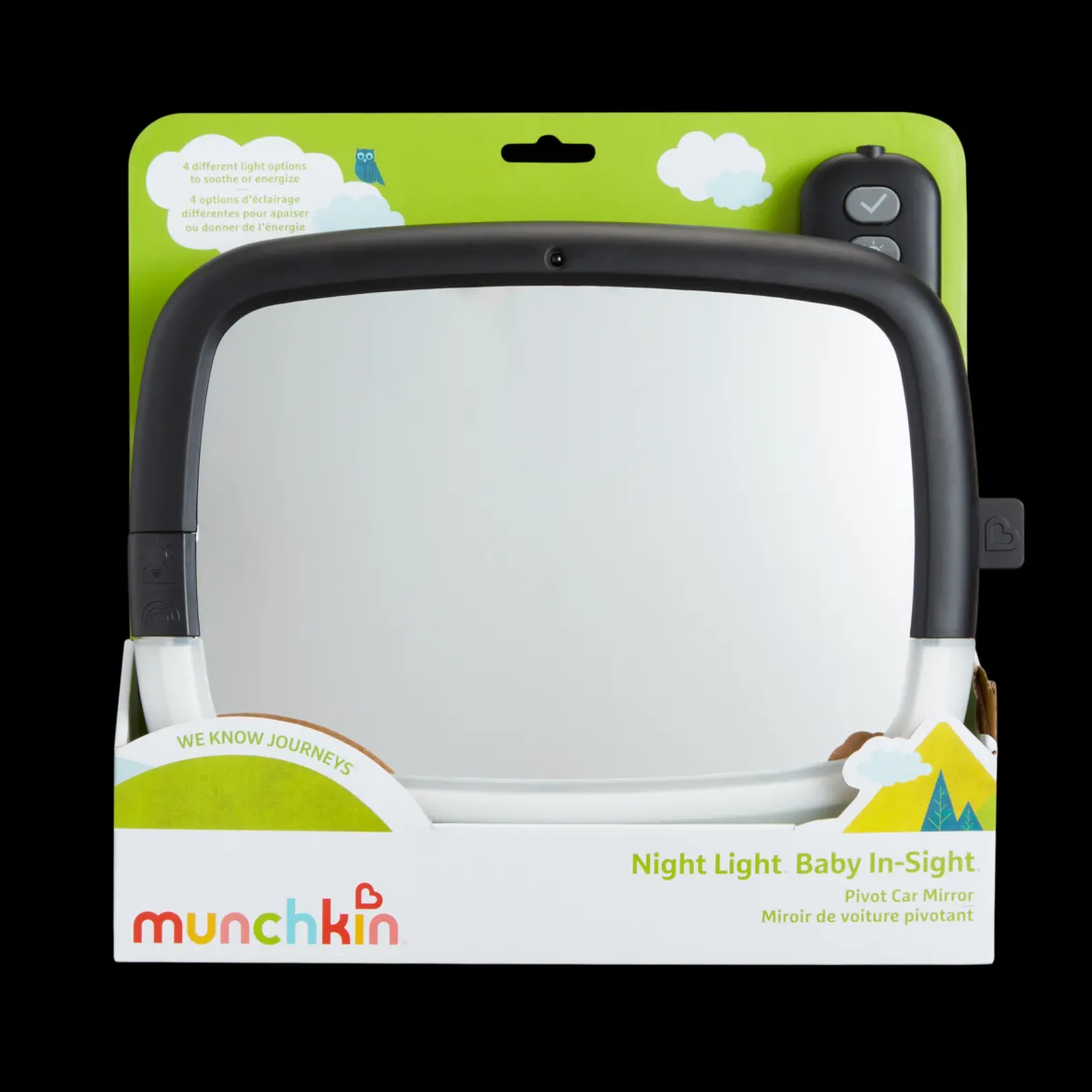 Night Light In-Sight Pivot Car Back Seat Mirror