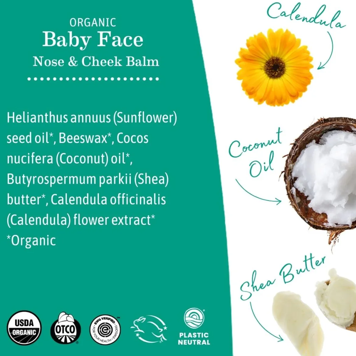 Organic Baby Face Nose & Cheek Balm