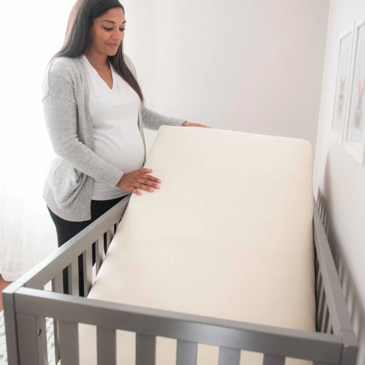 Organic Breathable Innerspring 2-Stage Baby Crib & Toddler Mattress