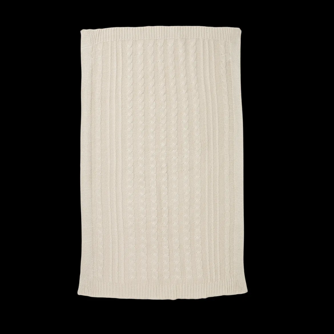 Organic Cable Knit Stroller Blanket