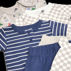 Organic Cotton Bodysuit, Pant & Hat Set (6 Piece)