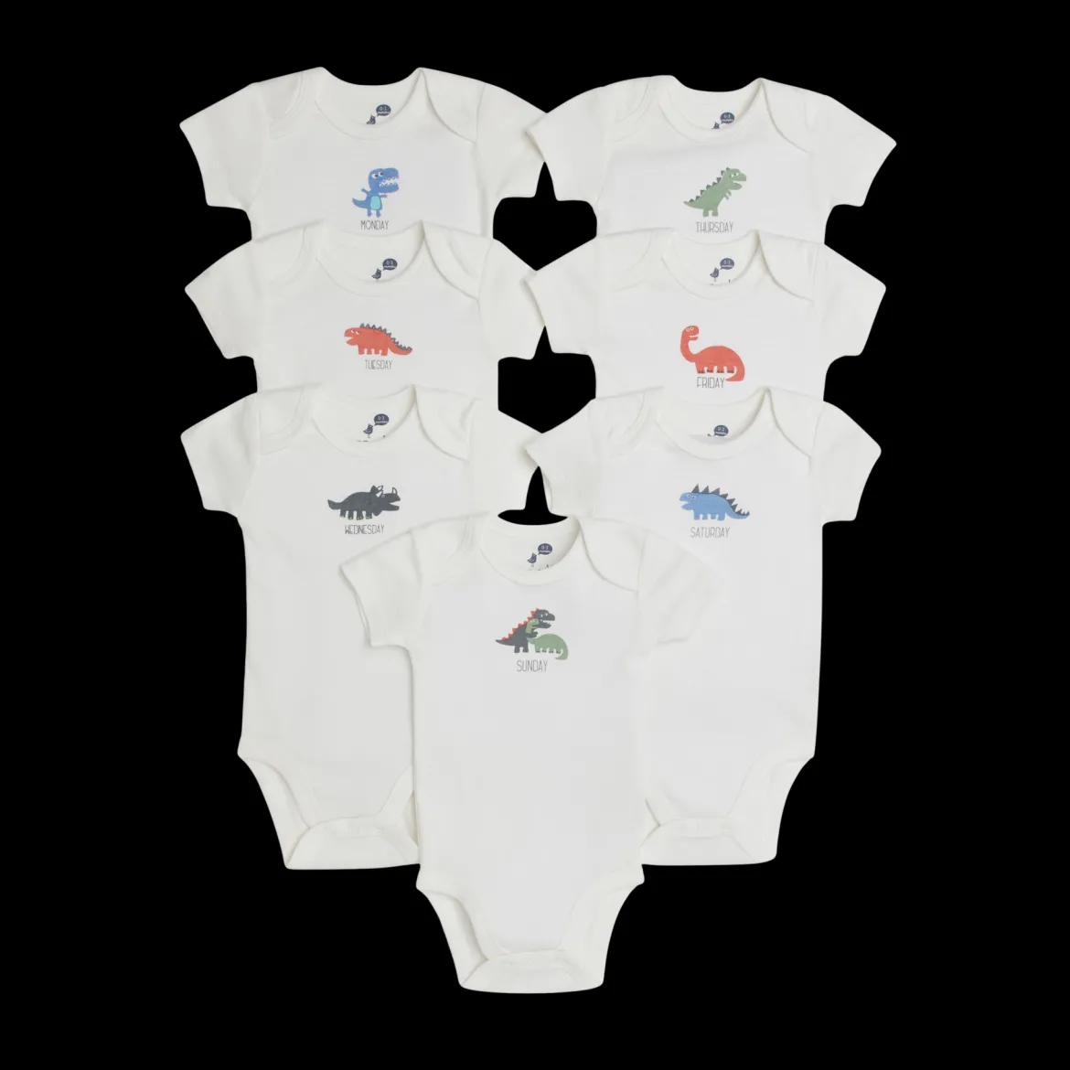 Organic Cotton Days Of The Week Bodysuit (7 Pack)