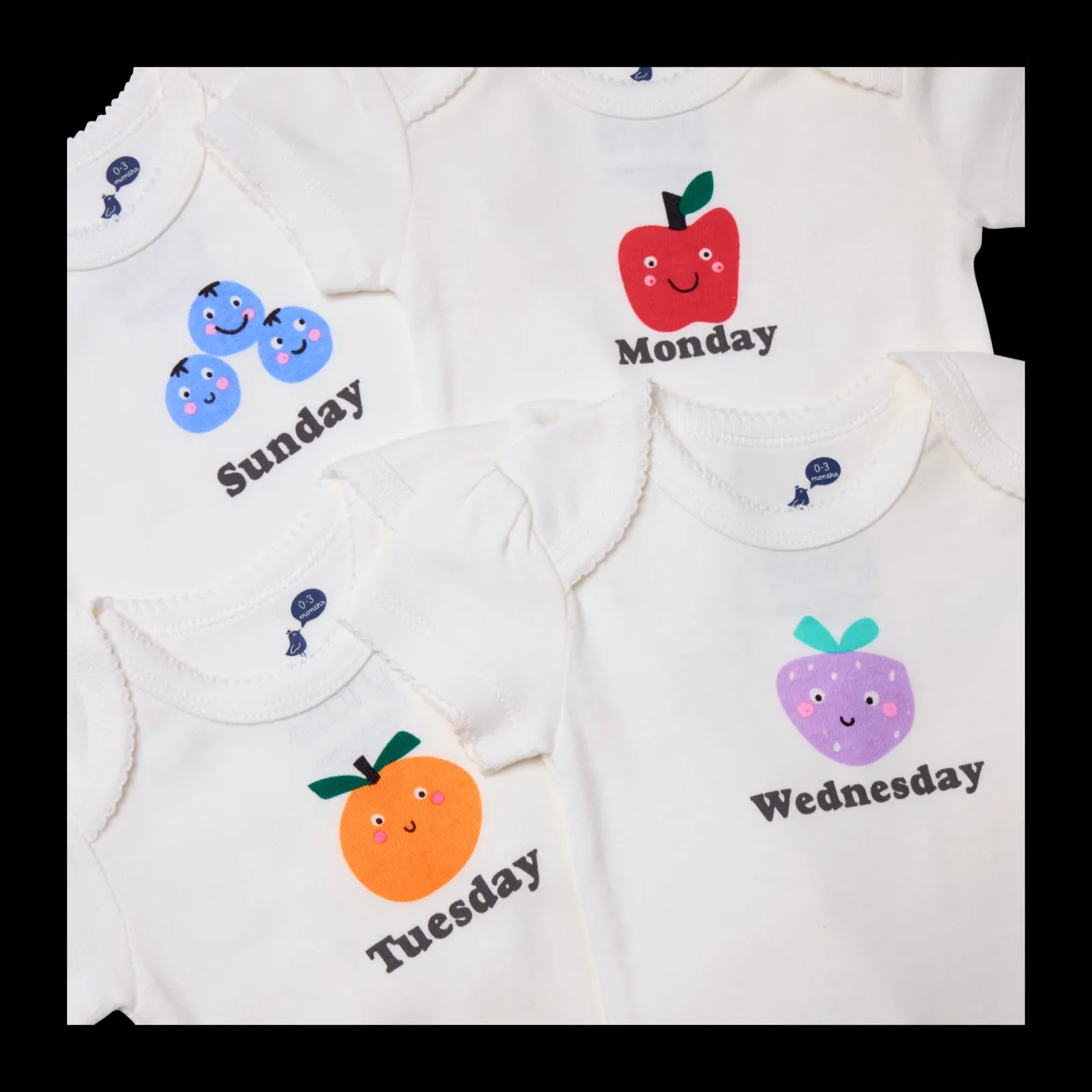 Organic Cotton Days Of The Week Bodysuit (7 Pack)