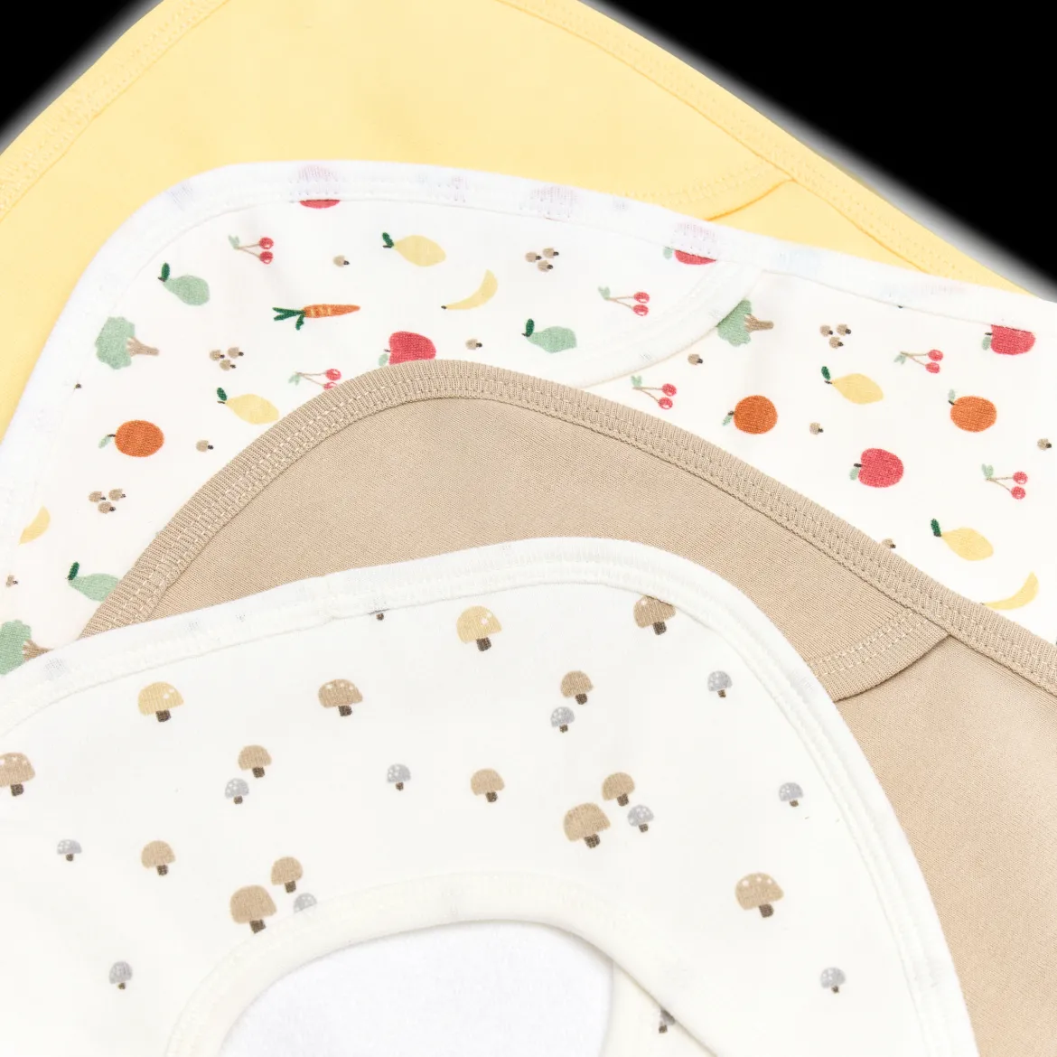 Organic Cotton Lap Shoulder Bib (4 Pack)