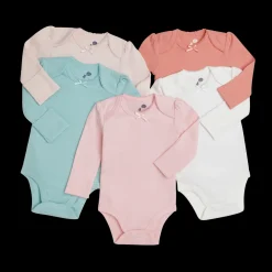Organic Cotton Long-Sleeve Solid Bodysuits (5 Pack)