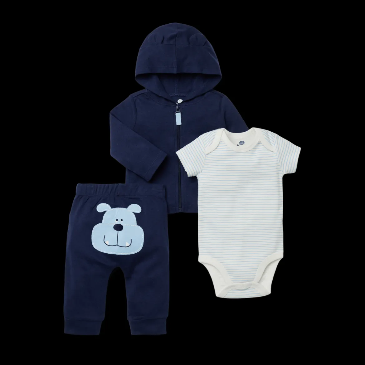 Organic Cotton 3-Piece Hoodie Set