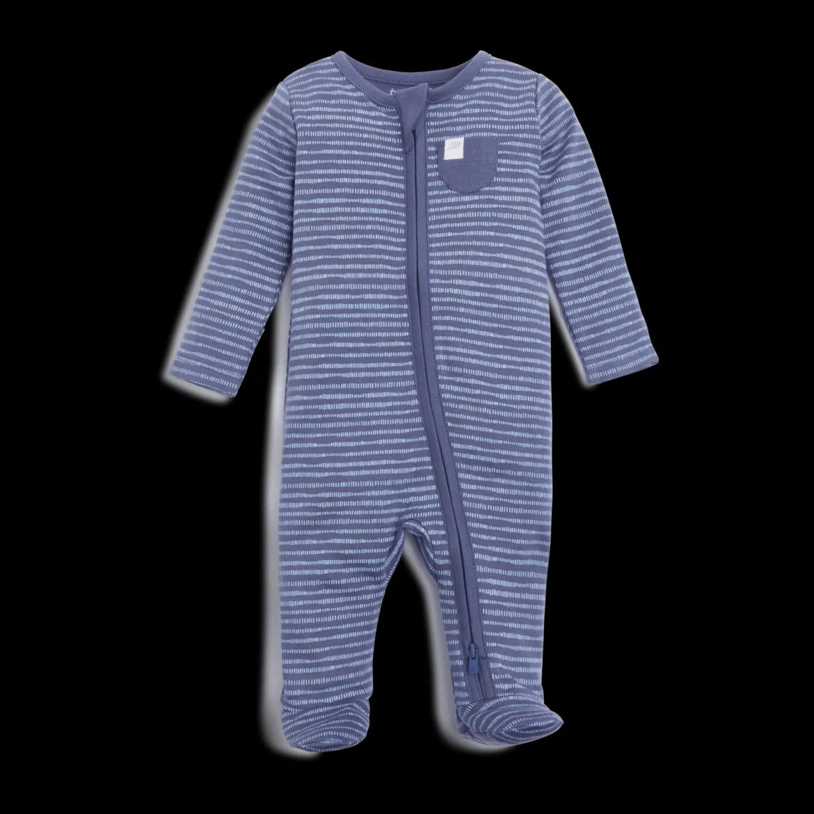 Organic Cotton Printed 2-Way Zip Footie