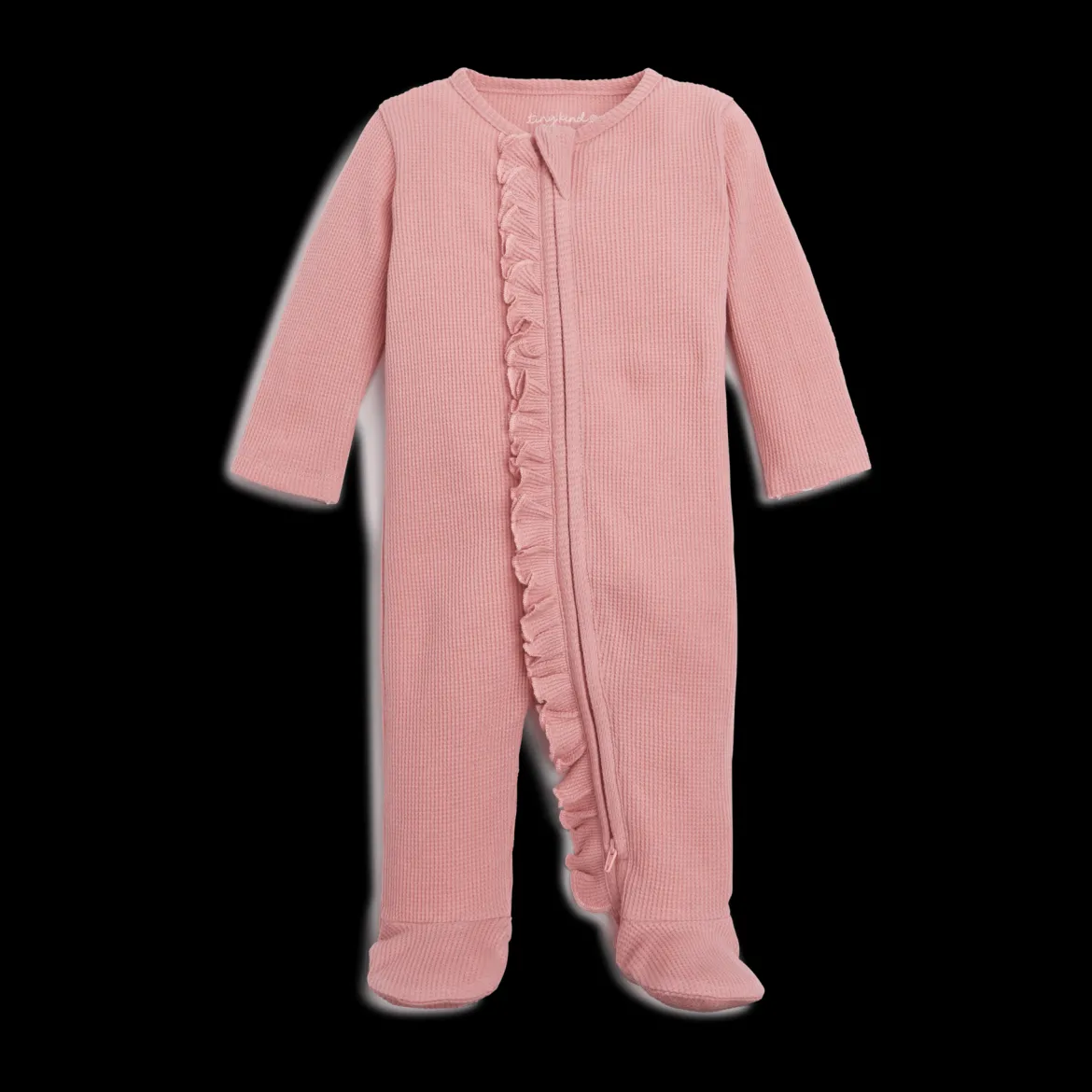 Organic Cotton Ruffle Waffle Footie