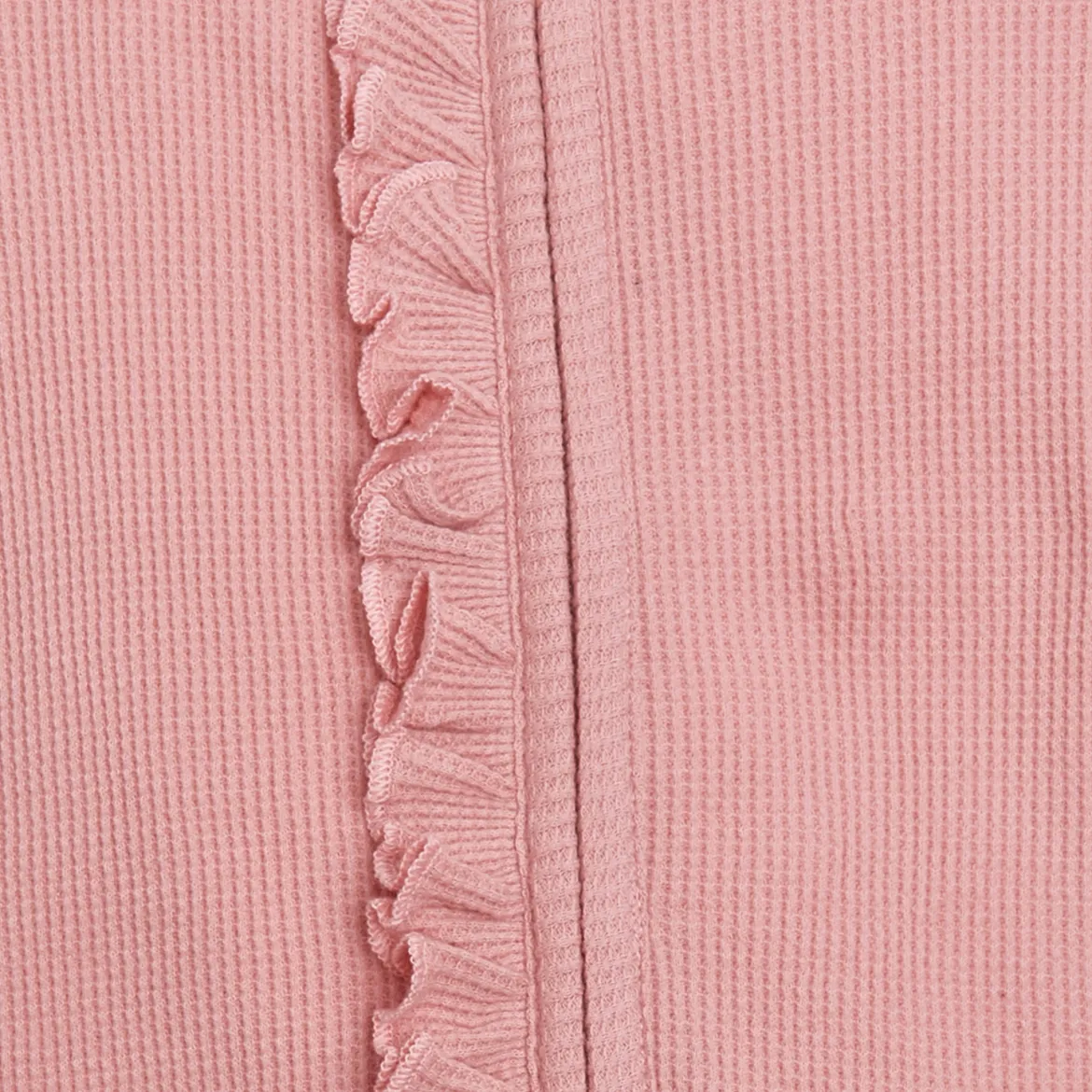 Organic Cotton Ruffle Waffle Footie
