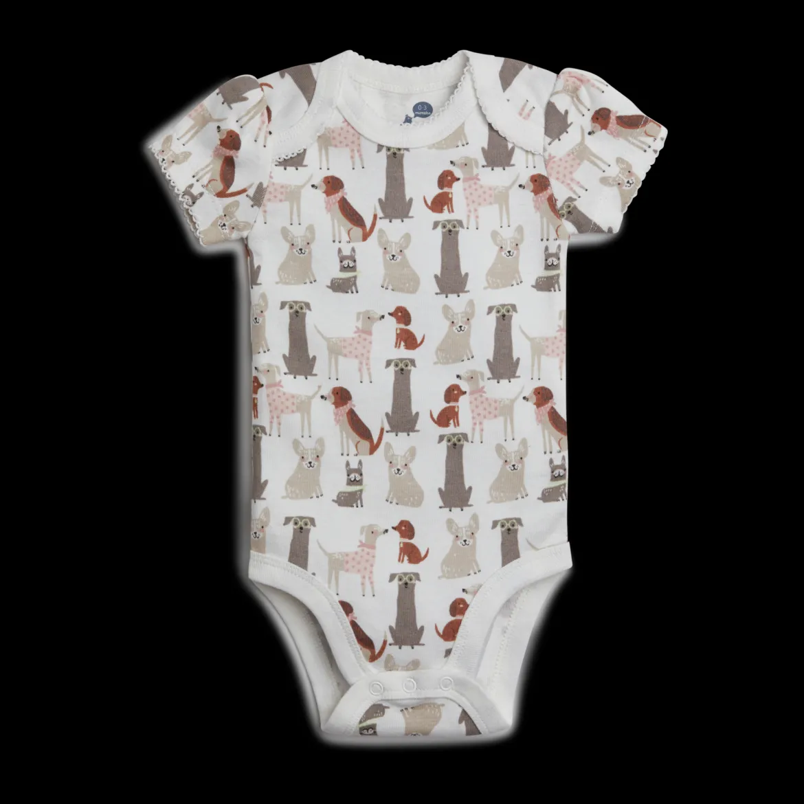 Organic Cotton Short-Sleeve Printed Bodysuit (5 Pack)